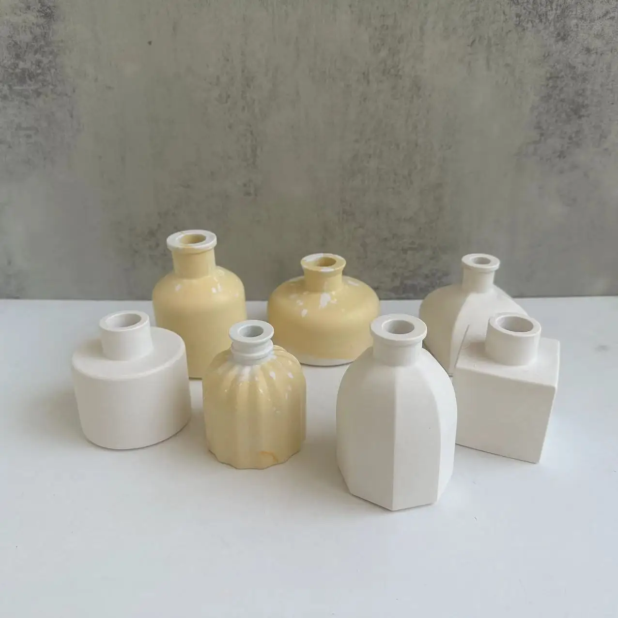 Vase Plaster Molds for Resin Drip Round Square Striped Polygonal Silicone Moulds DIY Flower Pots Cement Crafts Reusable Decor