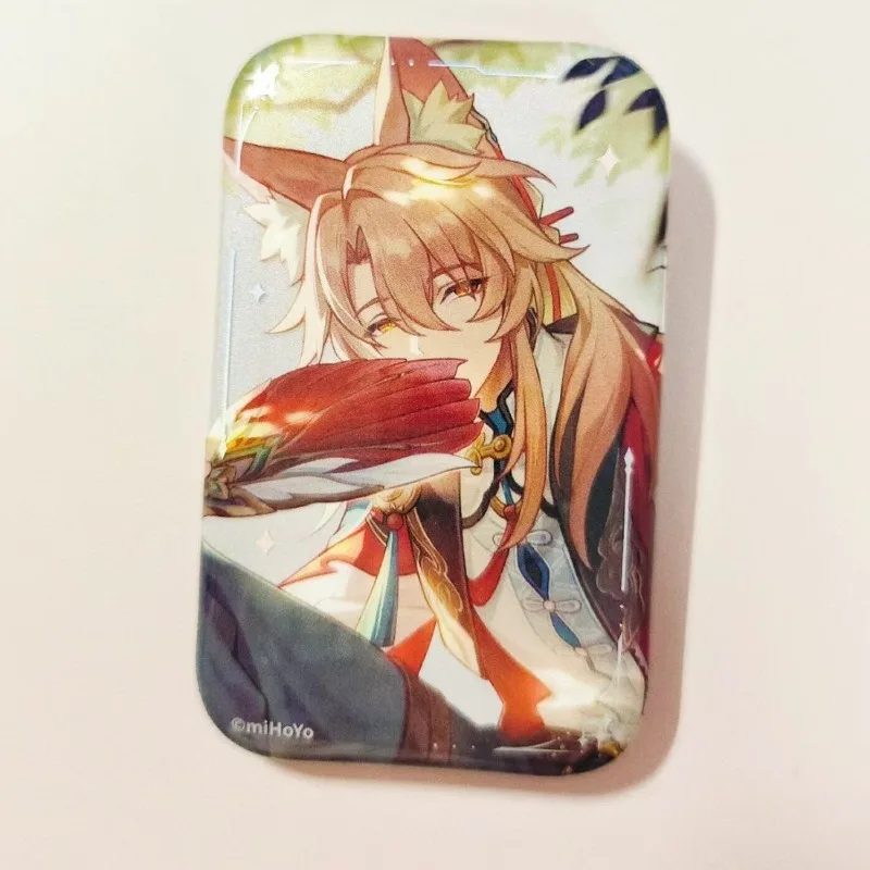 

New Jiao Qiu Badge Honkai: Star Rail Game Peripherals Personality Originality Rectangle Cute Brooch Collection Keepsake Gift