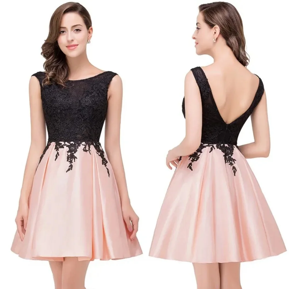 Sexy Lace Reveal A Line Skirt Cocktail Dress Back Mini Party Dress Evening Dress Formal Party Dress Special Occasion Dress