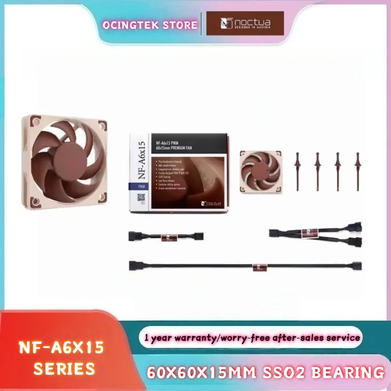

Noctua NF-A6X15 Тихий охлаждающий вентилятор, 60x60x15 мм/подшипники SSO2/материал, армированный волокном стеклом PBT/высокопроизводительный охлаждающий вентилятор