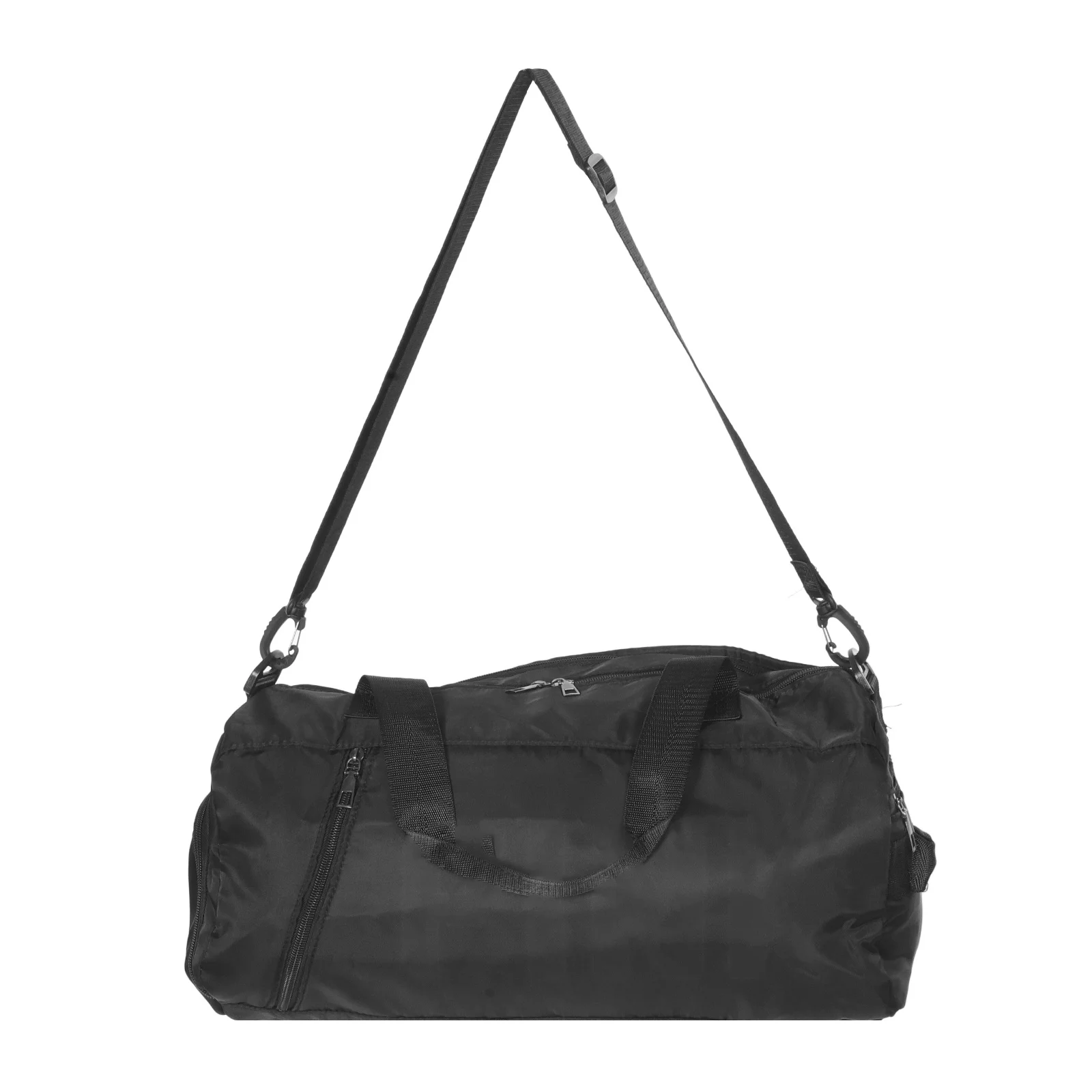 Waterproof Large Capacity Gym Duffle Bag Stylish Workout Travel Tote Shoulder Wet Pocket Weekender Bag for Women Men Black