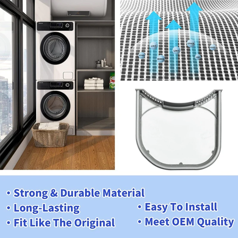 5231EL1003B กรองผ้าสำลีสำหรับ LG Kenmore เครื่องเป่าแห้งจอกระจกซัมซุงระบาย PS3527578 AP4440606