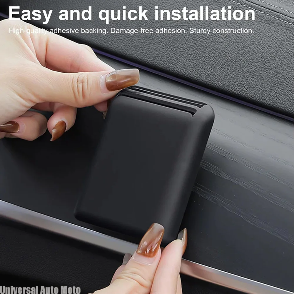 Universal Adhesive Auto Card Storage Slot, Registration & Receipt Holder, Vehicle Interior Organizer for Sedan SUV Pickup Truck