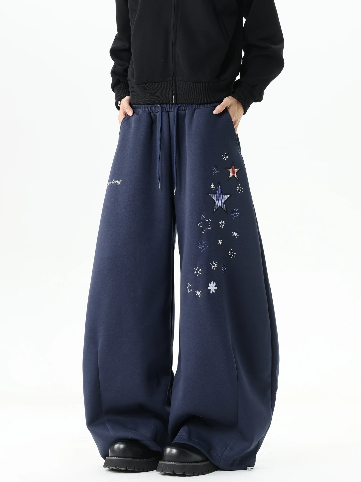 

Повседневные мужские широкие брюки Spor в стиле ретро, свободные универсальные брюки-карго, молодежные модные длинные брюки, зимняя одежда