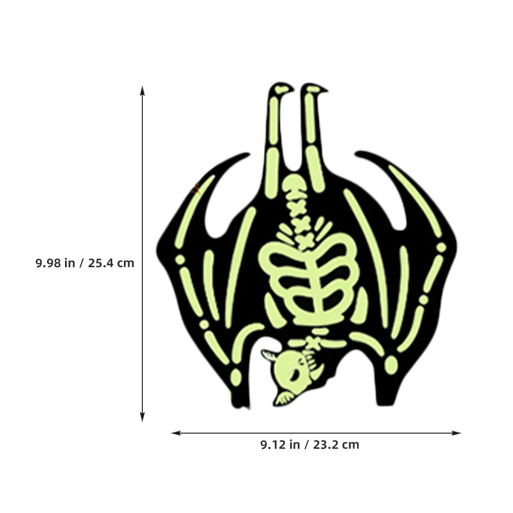 

1 Set Glow In The Dark Halloween Hanging Decorations Outdoor Skull Bat Luminous Party Festival Garden Courtyard Decoration Wind