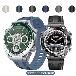 22mm Replacement Silicone Nylon Wrist Watch Band Fit for Huawei Watch Ultimate Soft Strap Suitable for Huawei Watch GT3 Pro 46mm