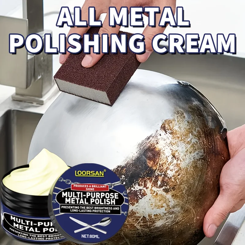 

Универсальная паста для полировки металла, восстановление блеска из нержавеющей стали, плавный усилитель кухонной утвари, часов и декоративных полосок для автомобиля