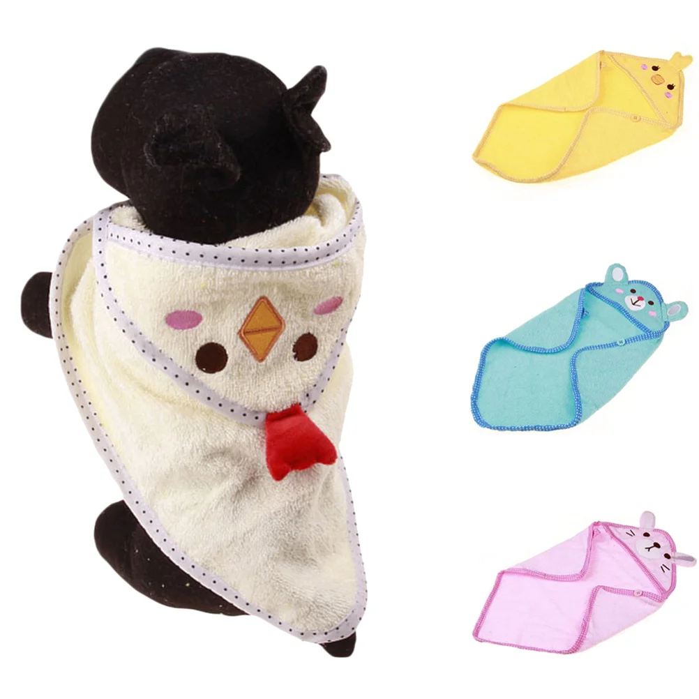 

Pet Bath Towel Fast Dry Microfiber Dog Blue Neck Adhesive Tape Easy on Off Reusable Super Absorbent Quick Dry