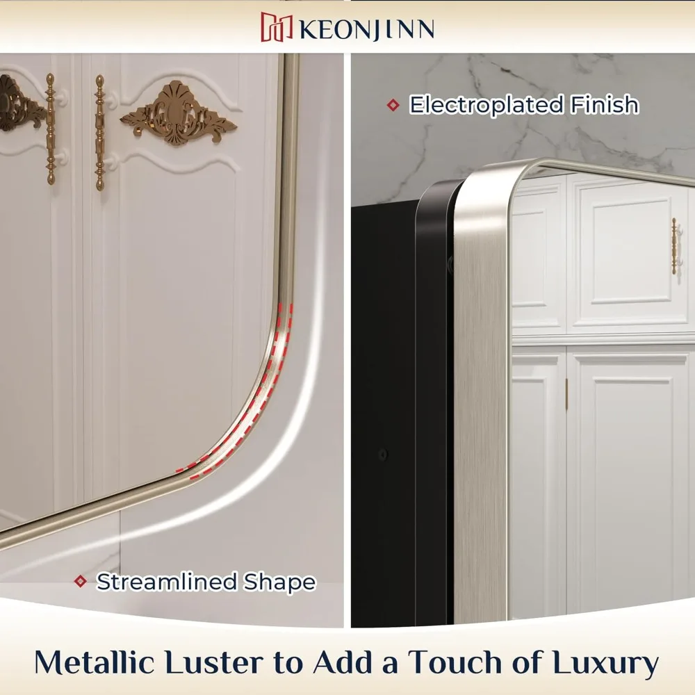 Аптечка из матового никеля для ванной комнаты, аптечка 16 x 24 дюйма с зеркалом, серебристая рамка из нержавеющей стали, регулируемая