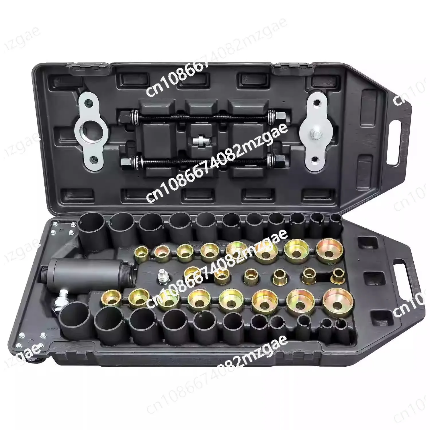 

Набор из 51-х предметов. Пневматическая гидравлическая втулка. Резиновая втулка поворотного рычага. Инструмент для снятия и установки.