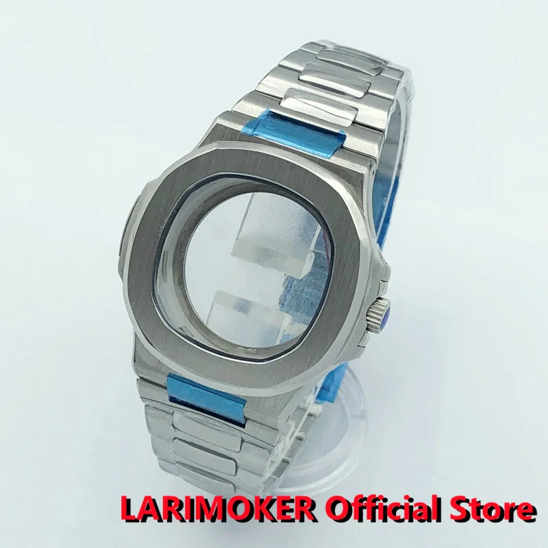 

LARIMOKER New Silver Watch Case Sapphire Glass fit ETA2836 Miyota 8205 8215 821A Mingzhu DG 2813 3804 PT5000 NH35 NH36 Movement