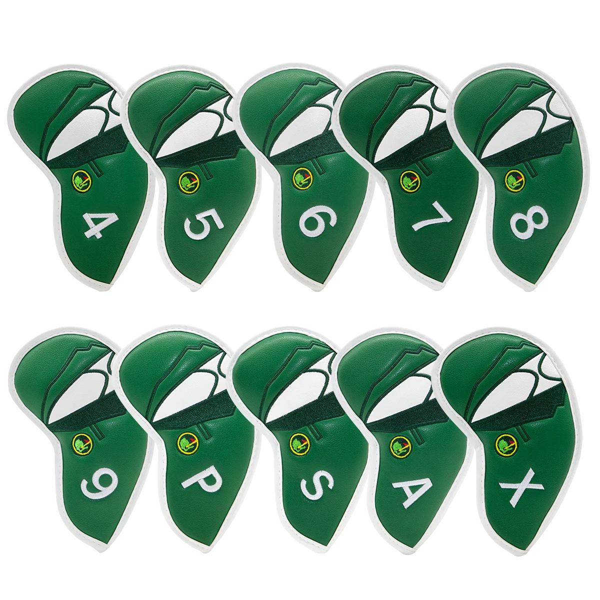 Golf Head covers The Green Jacket Golf Head covers Set for Golf Iron Driver Fairway Hybrid Blade Putter Mallet Putter Covers