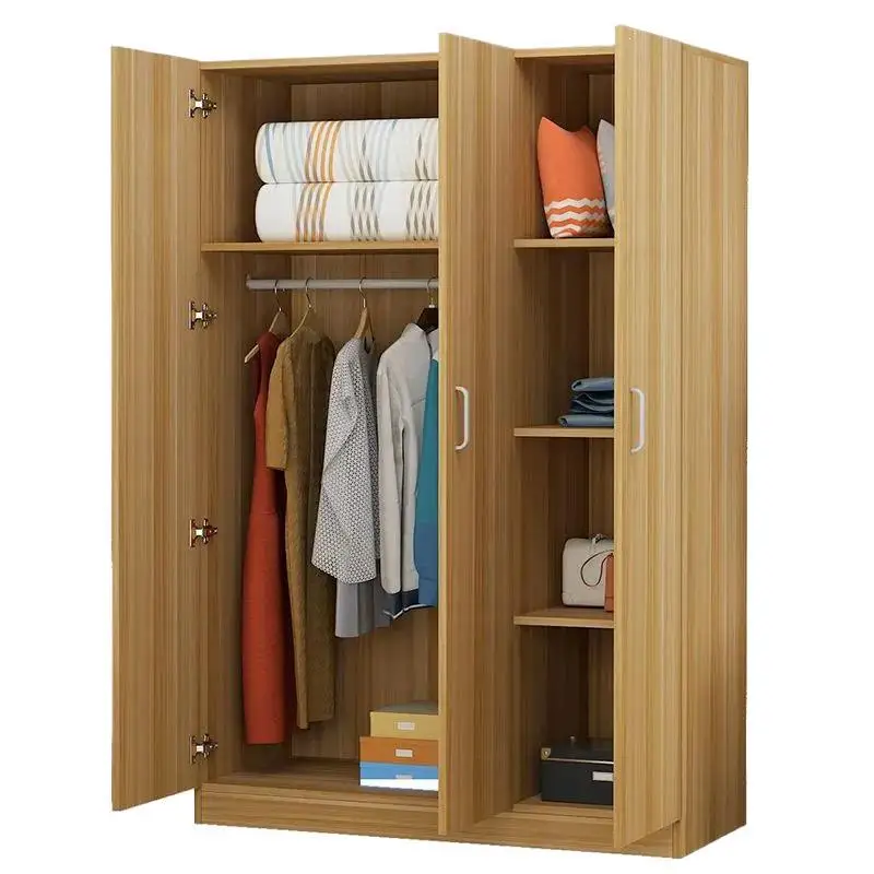 Wardrobe household bedroom wooden large wardrobe economical rental room modern simple children's storage simple cabinet