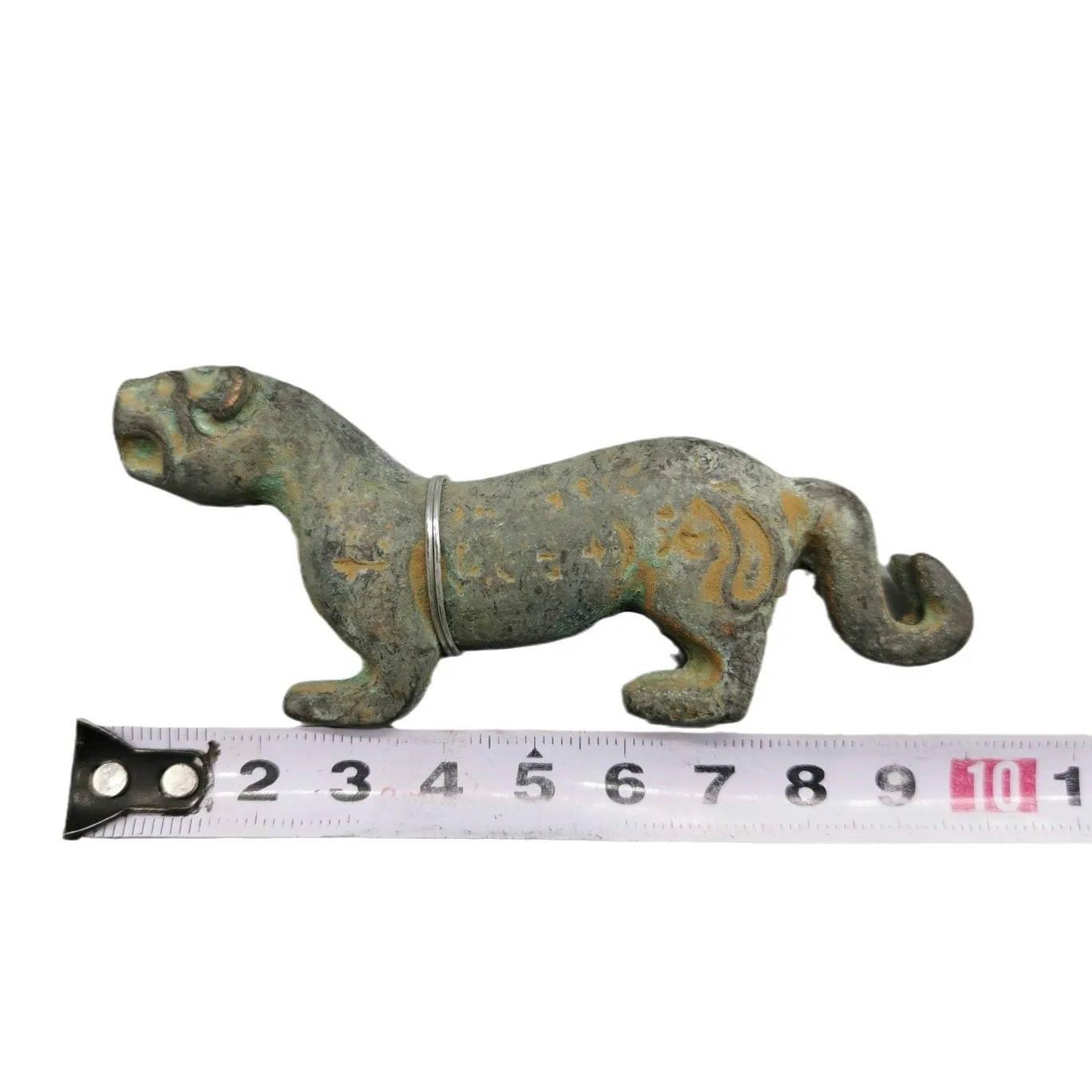 

Antique Collection Miscellaneous Bronze Tiger Talisman Crafts Ancient Handle Ornament Military Talisman Video Props