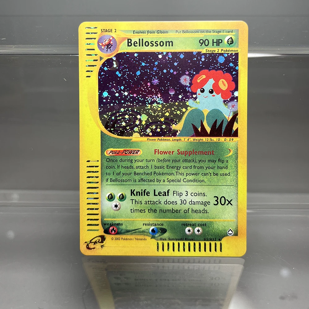 PKM-Karten Tyranitar Gengar Nidoking Einzelfolienkarten Aquapolis Espeon Hypno Classic Game Collection Cards PTCG Proxy Cards