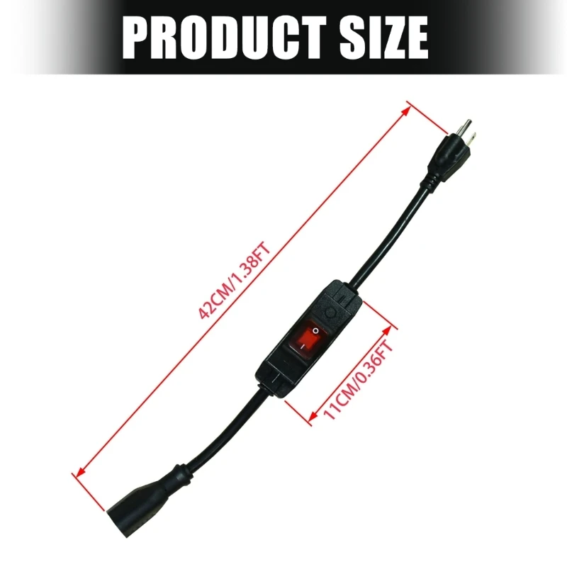 Prolunga per carichi pesanti a 3 poli Cavo prolunga alimentazione 16A 250V Controllo facile accensione/spegnimento