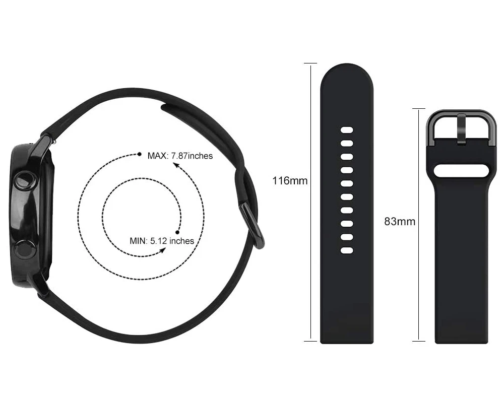 20mm Band For Xiaomi Amazfit GTS 2 4 Mini SmartWatch Strap For Huami Amazfit Bip 3 Pro GTS3 2 2e GTR Mini Soft Silicone Bracelet