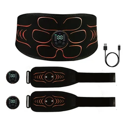 Abdominal Massager Waist Belt Muscle Toner Smart Abdominal Muscle Trainer For Arm Leg Workout Training Fitness Massage Equipment