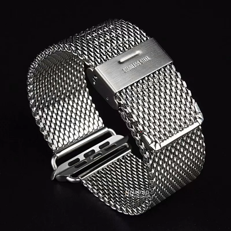 1.0mm Milanese Band for Apple Watch 49mm 45mm 44mm 41mm 40mm 38mm 42mm Metal Bracelet for Iwatch 8 7 6 5 4 SE 0.4mm 0.6mmm Strap