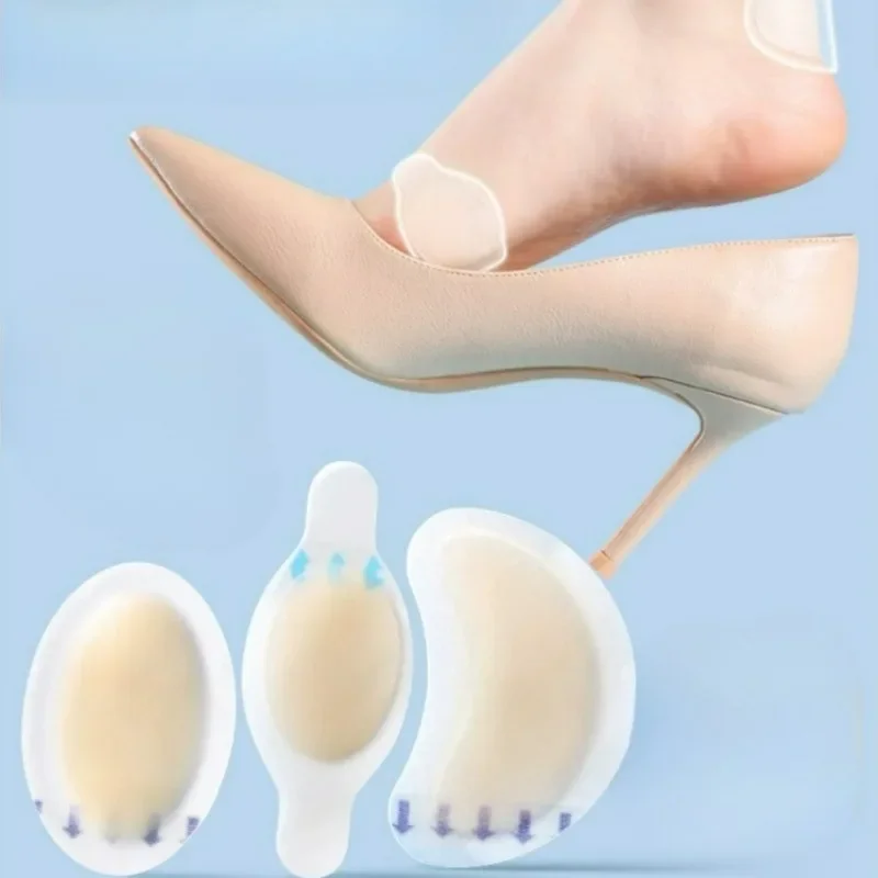 1/50 pçs protetor de calcanhar de gel invisível remendos de pé anti-desgaste auto-adesivo blister almofadas sapatos adesivos alívio da dor gesso