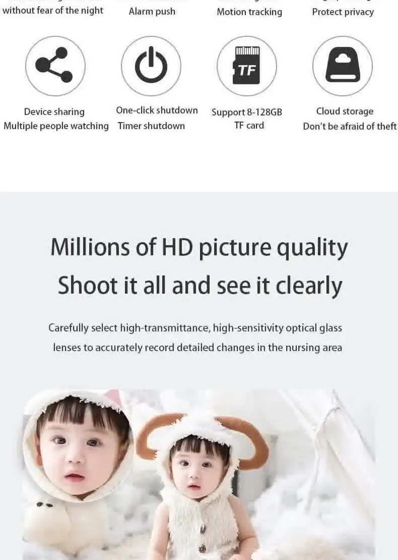 CARPBABA ICSEE 1080P Wifi Bulb E27 Surveillance Camera Full Color Night Vision 360° Rotating Tracking Two-way Talk Smart Home