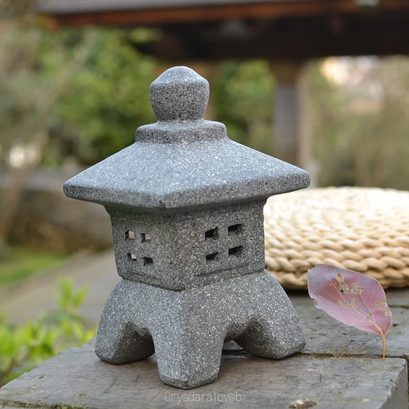 

Garden Ornament Pagoda Garden Yard Sculpture Lantern Crafts Candle Holder Patio