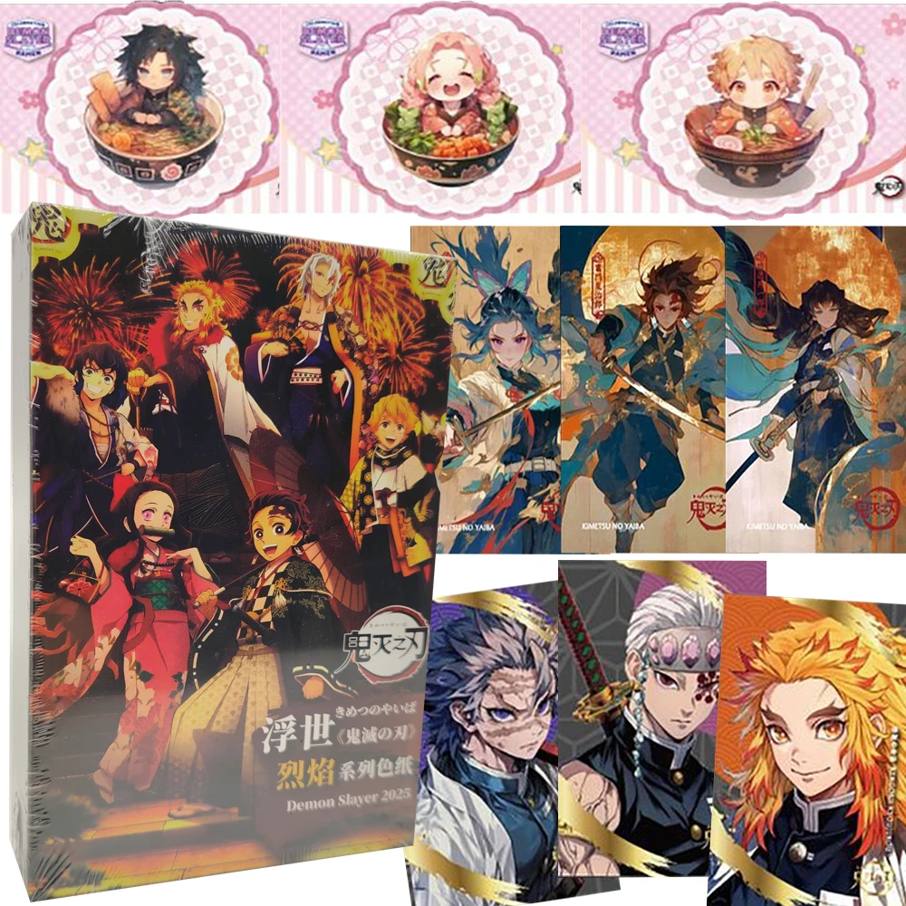 

Anime Demon Slayer Color Paper Cards Classic Comic Style Series Character Unique Charm Collection Cards Toys Gifts for Children