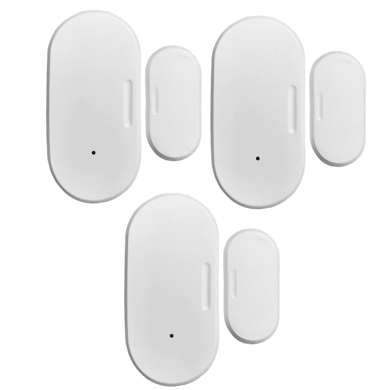 Tuya Zigbee Sensor de porta e janela, Smart Home Automation, Proteção de segurança, Smartlife APP Alarme, 3X