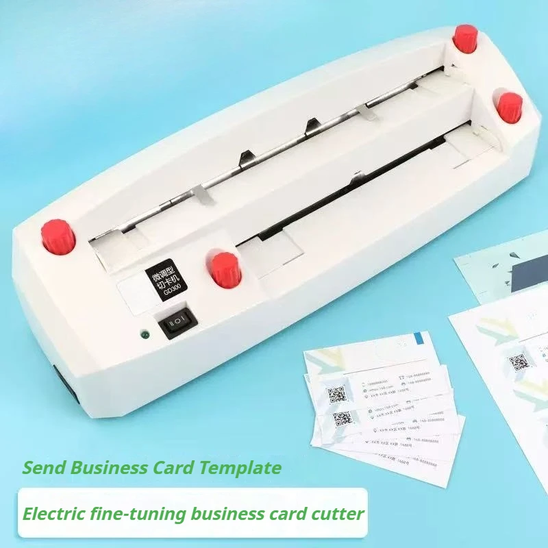 

SK316Heavy Duty Electric Business Card Cutter Machine Micro-adjustment Right Angle Size90Multiply54mmCut300Gram