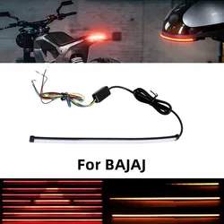 20cm 30cm Motorcycle Light Bar Strip Tail Brake Stop Flowing Water Turn Signal Light Integrated SMD Red Amber Color For BAJAJ