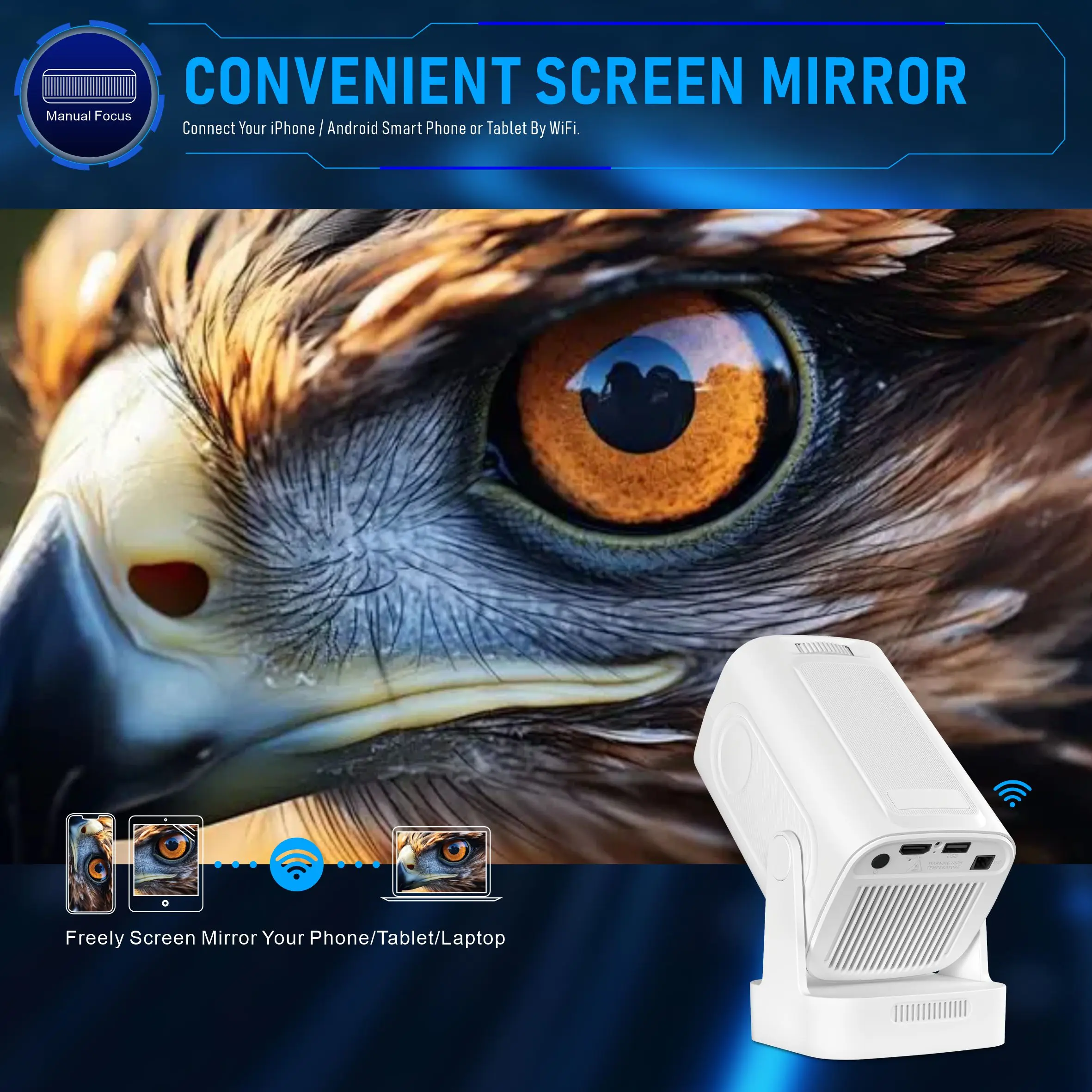 جهاز عرض Velec HY260 330ANSI Android11 4K1080P WiFi6 BT5.4 جهاز عرض محمول مع حقيبة مزدوجة واي فاي جهاز عرض منزلي للفيلم الخارجي