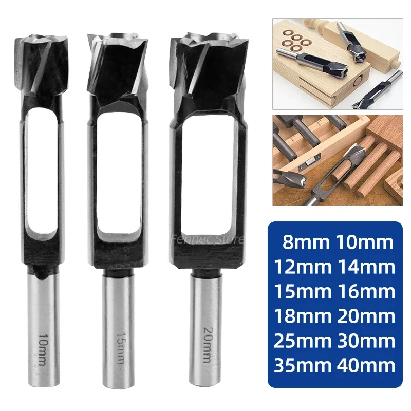 8-40mm Wood Plug Hole Cutter Tenon Dowel And Plug Drill Cork Woodworking Drilling Tools Tapered Sealing Plug Cutter Shank