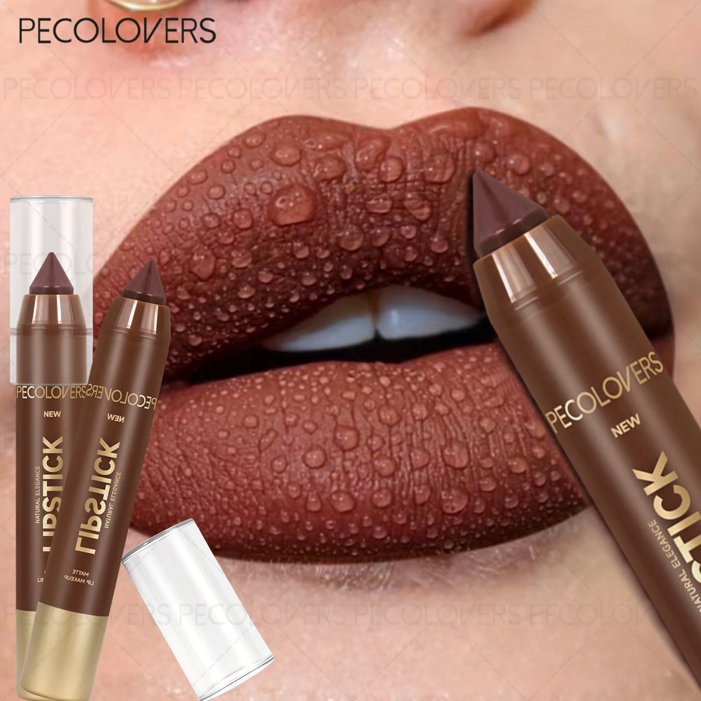 Waterproof Long-Lasting Non-Transferable Lip Liner, Nude Colors Red Brown Velvet Colors, Matte Smooth Texture, Daily Makeup