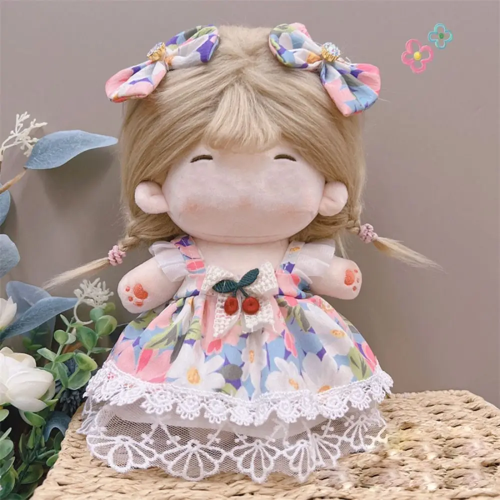 20CM Doll Clothes Cosplay Multicolor Lolita Bowknot Miniature Dress Suit Photo Props Cosplay Headband Princess Dress Set