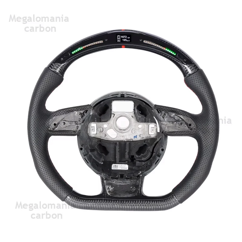 

For Audi A3 A4 A5 A1 A6 A7 A8 RS3 RS4 RS5 S3 S4 S5 RS6 RS7 LED Carbon Fiber Steering Wheel