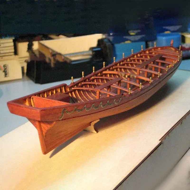 

1/48 Wooden Ship Model Shark Boat Model Kit Full Rib Ship Model Boat Model Assembled Ornaments Gift DIY Handmade Ship Model