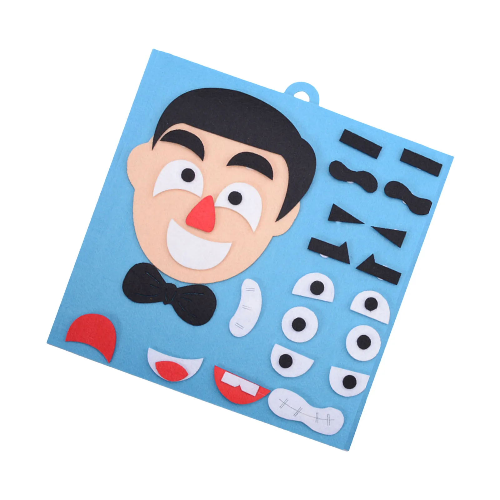 

1Pcs Facial Puzzle Educational Game Early Development Sky Blue Parent Child Emotion Learning Cognitive Exercise