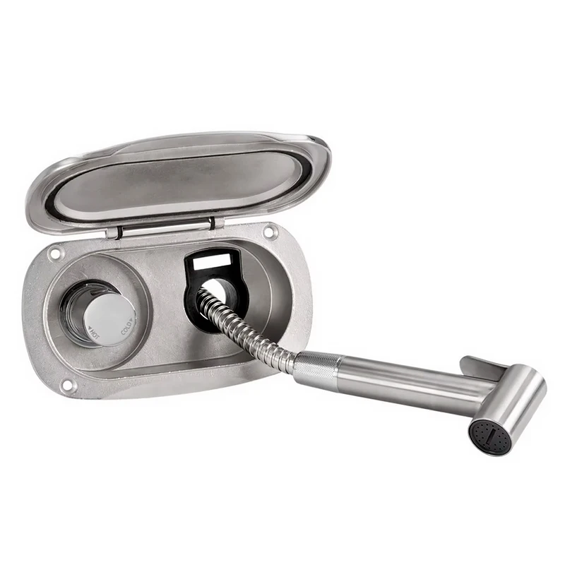 Marine Deck Shower Marine Recessed Shower Kit Stainless Steel Yacht Marine Replacement Accessory Deck Mount Watercraft Row 15