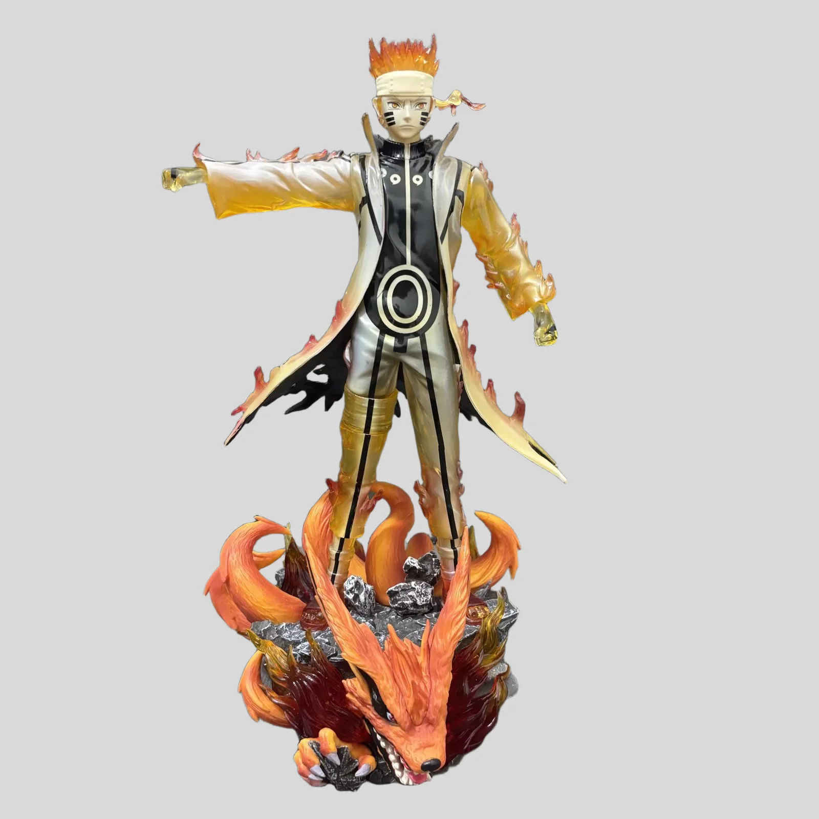 Estatua NARUTO de onda gigante de 31cm, Naruto Namikaze Minato GK, figuras de acción hechas a mano de Anime, decoración de caja de escritorio, regalo ornamental