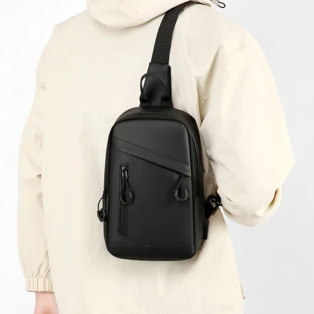 

Fashion Side Sling Men Chest Bag Solid Color Oxford Male Shoulder Bag Sports Bag Handbag Phone Crossbody Bag Travel