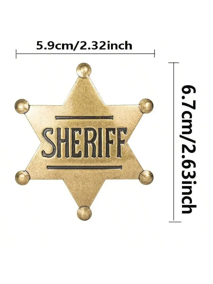 وسام بروش شارة شريف على الطراز الغربي العتيق - دبوس للملابس والقبعات دبابيس البرازيل yk Yungblud Fnaf الميداليات العسكرية