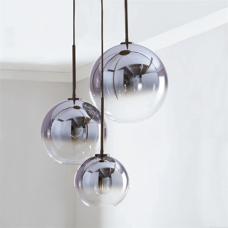

Nordic LOFT Glass Pendant Lights Lighting Bedroom Living Room Dining Modern LED Lamp Ball HangLamp Kitchen Fixtures