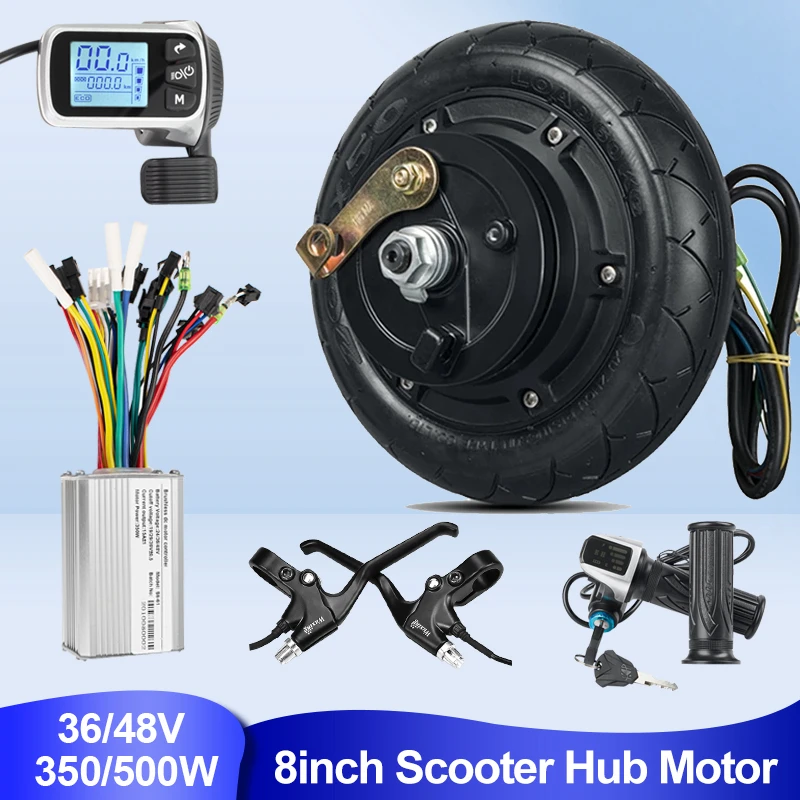 

8inch Scooter Hub Motor 36V 48V 500W 350W Brushless Motor Kit with Controller for Electric Scooter Motor Wheel Accessories