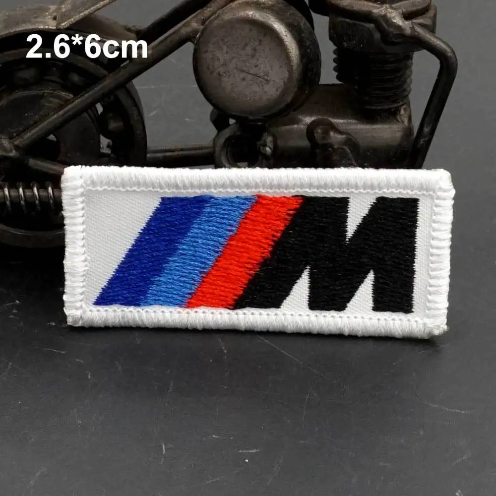 

For BMW Embroidered Velcro Fabric Patch Iron on Brand Motorcycles Riders Clothes Patches DIY Badge Bag Decoration Accessory