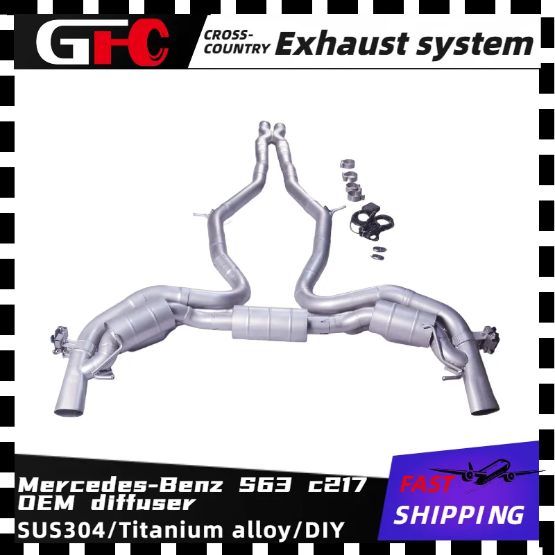 

Высокопроизводительная выхлопная система GFC catback из нержавеющей стали SUS304 с электронным клапаном глушителя для Mercedes-Benz S63 c217 2013-2020 годов выпуска, с оригинальным диффузором.