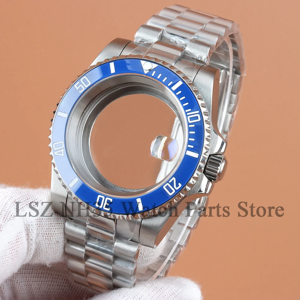 

High Quality 40MM NH35 Watch Case Sapphire Glass Presidential Strap For Submariner SUB NH34 NH35 NH36 NH38 Movement 28.5mm Dial