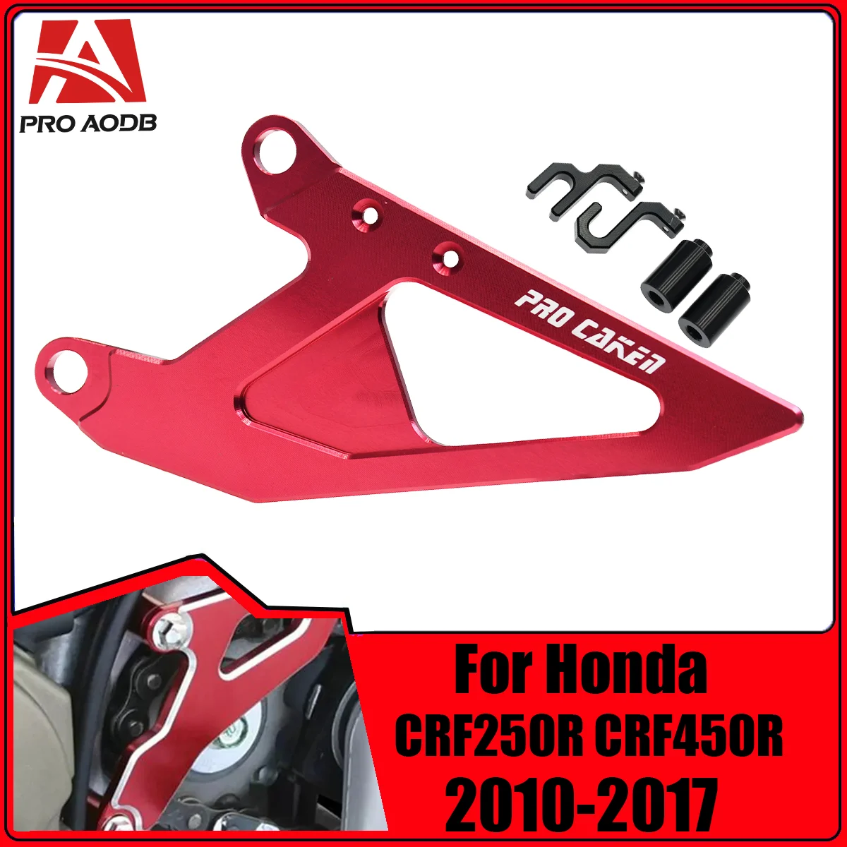 

Motocross CNC Front Chain Protector Sprocket Guards Cover For Honda CRF 250R 450R CRF250R CRF450R 2009 2010-2017 MX Dirt Bike