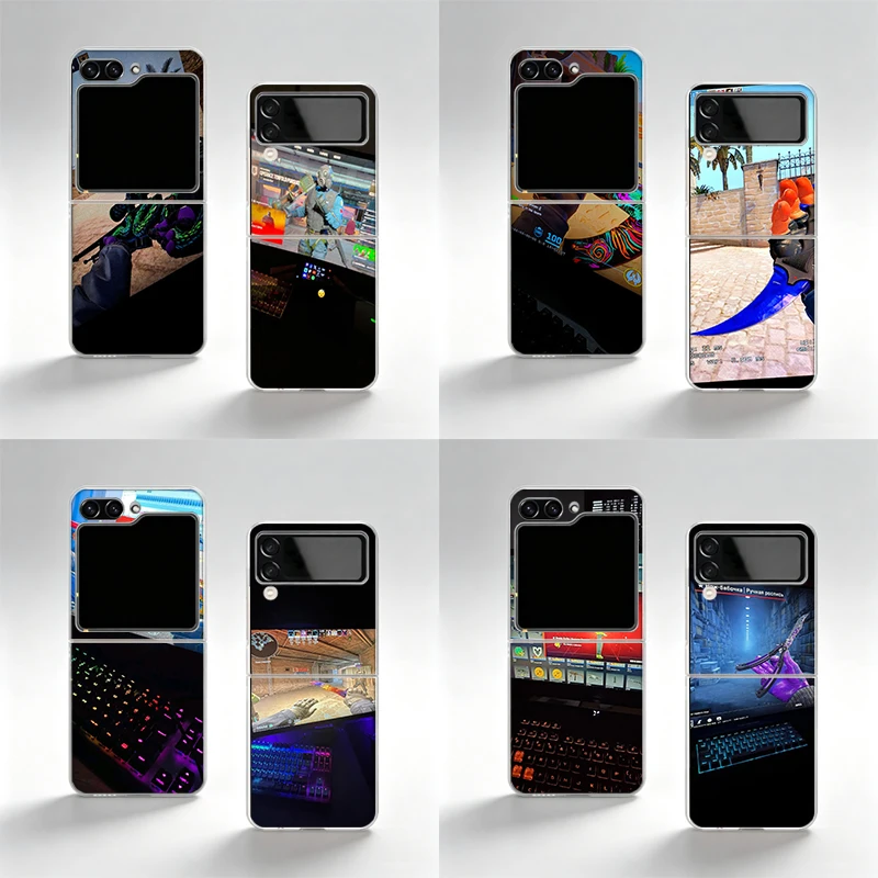 Game CS GO 2 CS2 Phone Case For Samsung Z Flip7 4 3 2 5 6 Flip8 Galaxy Z Fold 8 Ultra Fold5 4 3 6 7 Fold Special TPU Transparent
