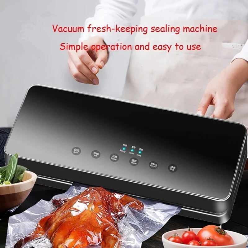 Electric Vacuum Packaging Machine Household Vacuum Sealer Small Plastic Food Preservation Seaking Machine Durable EU Plug A