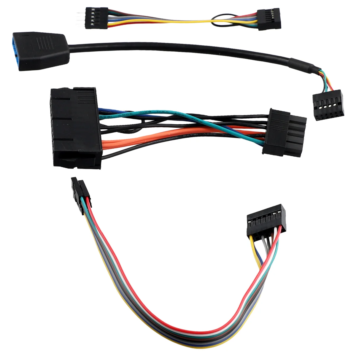 4Pc/Set Switch Cable USB Cable Audio Cable PSU ATX Cable for Lenovo Motherboard M900 to Ordinary Chassis Dedicated